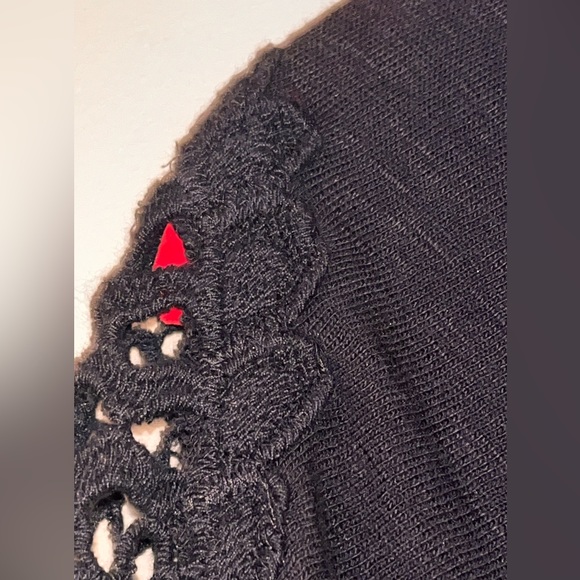 🌺 Free People Lace Black Top- Size M - Picture 6 of 8